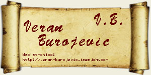 Veran Burojević vizit kartica